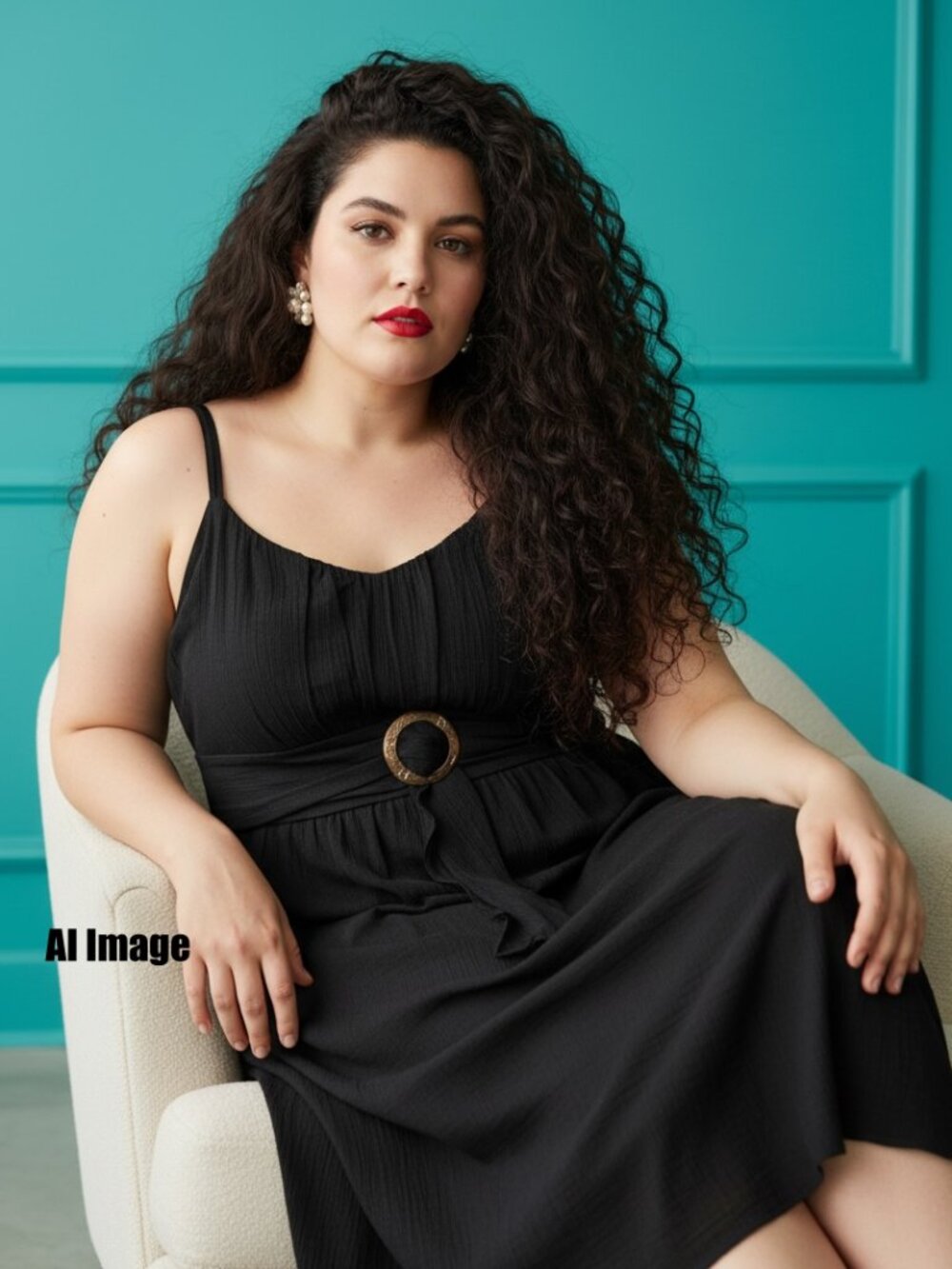 Penningtons Black Lined Cotton Dress Sundress Plus Size 22
